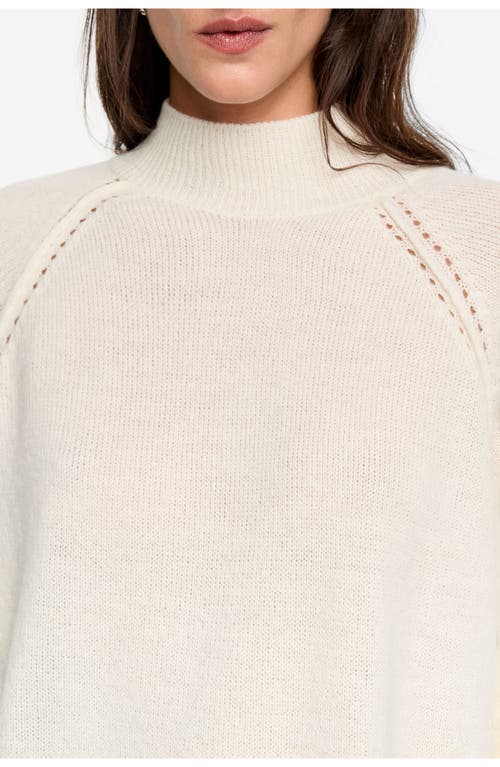 Bimba Y Lola Wool High Neck Sweater In White