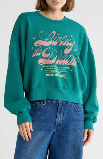 MOTHER The Winger Cotton Graphic Sweatshirt