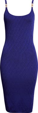 Versace V Jacquard Knit Body-Con Dress