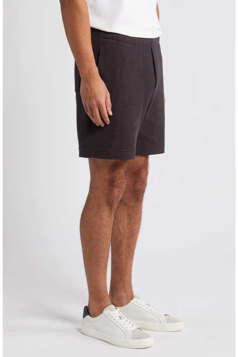 Bouclé Pull-On Shorts, Alternate, color, SOFT BLACK