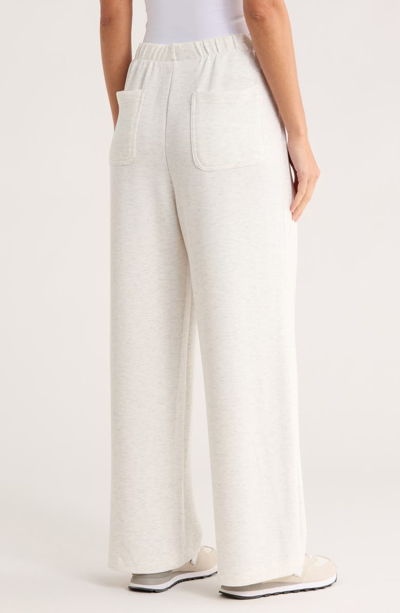 Nanette Lepore Play Wide Leg Activewear Pants, Alternate, color, Oatmeal Heather
