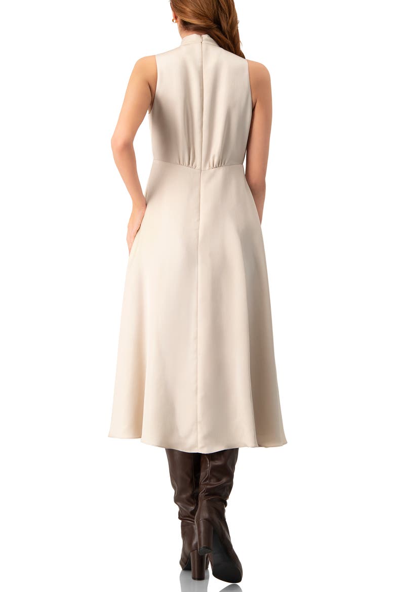Sleeveless High Neck Midi Dress, Alternate, color, Ivory