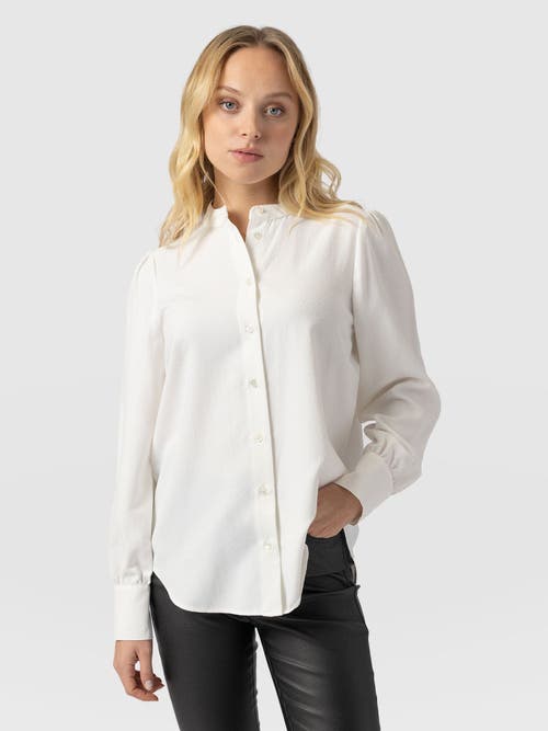 Saint And Sofia Saint + Sofia Paxton Pussybow Blouse In White