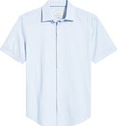 Bugatchi Miles OoohCotton® Print Short Sleeve Button-Up Shirt