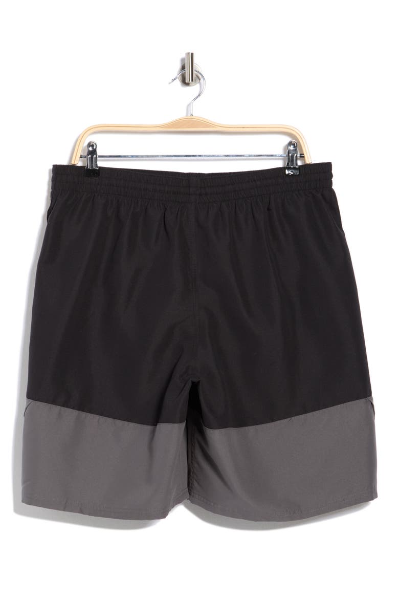 Volley 9-Inch Cargo Swim Trunks, Alternate, color, BLACK