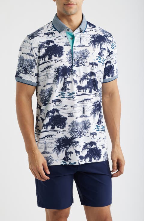 Angel Oak Performance Button-Down Golf Polo