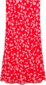 MANGO Floral Maxi Skirt