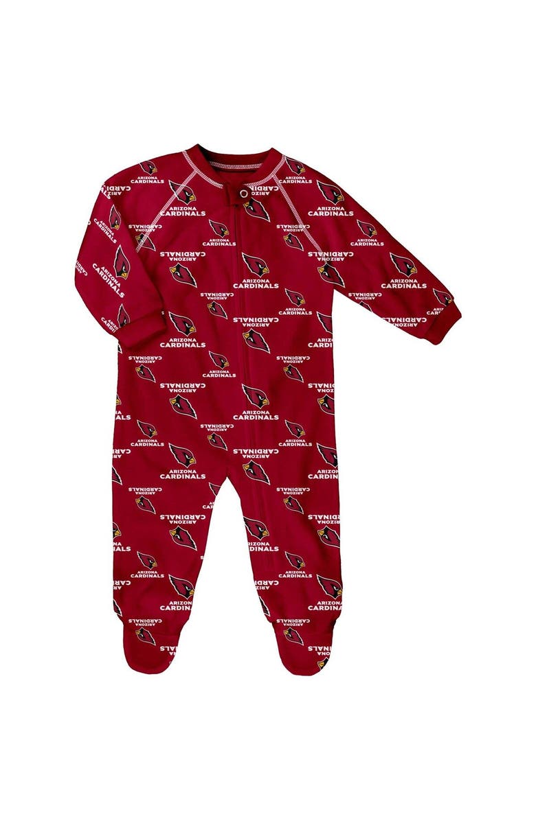 Outerstuff Newborn Cardinal Arizona Cardinals Allover Print Raglan Full-Zip Jumper, Alternate, color, Cardinal