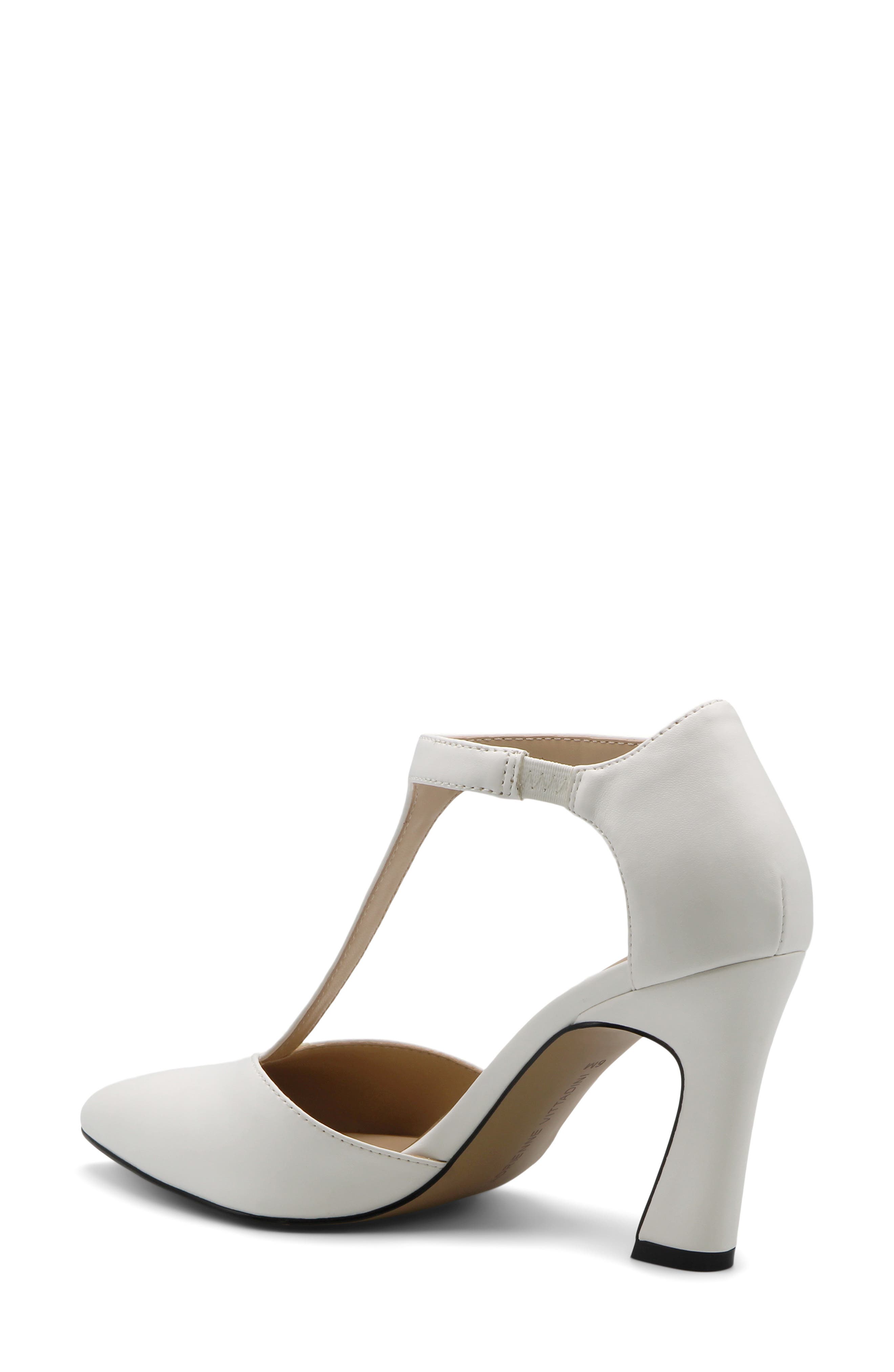 Adrienne Vittadini Narvis T-Strap Pump, Alternate, color, White