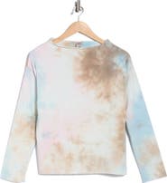 GO COUTURE Tie Dye Boat Neck Sweater