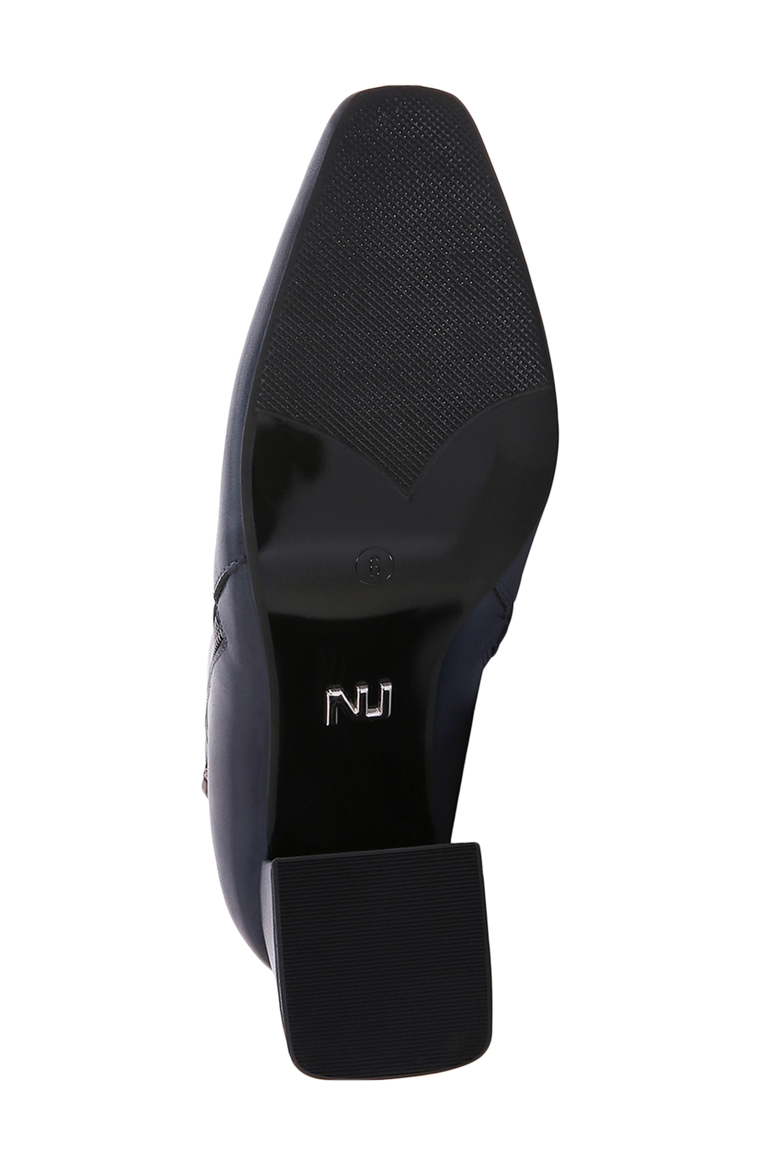 Lyona Faux Leather Bootie, Alternate, color, NAVY