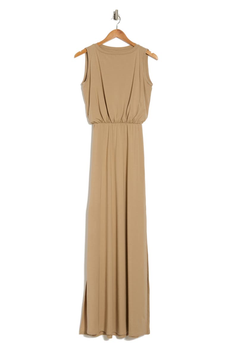 Sleeveless Maxi Dress, Alternate, color, MOCHA