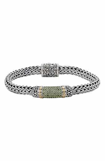 SAMUEL B. Semiprecious Stone Textured Bangle Bracelet