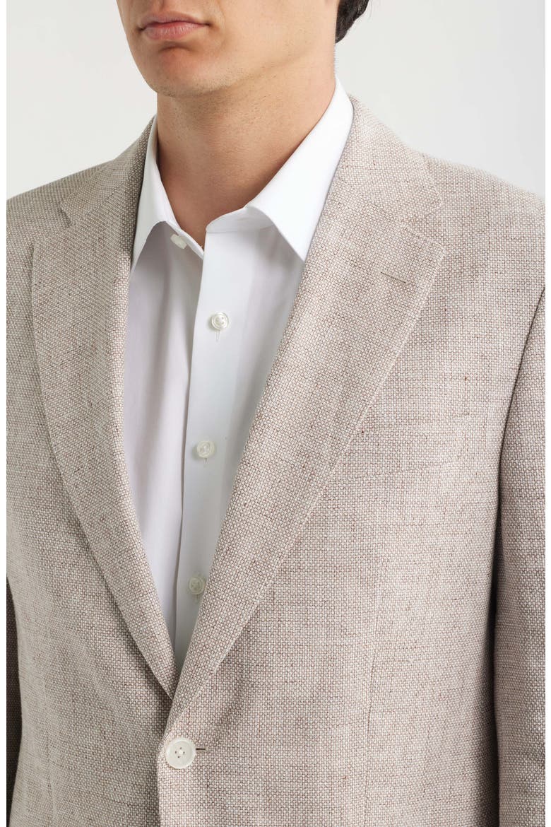 Hutson Slim Fit Linen & Cotton Blend Sport Coat, Alternate, color, OPEN BEIGE