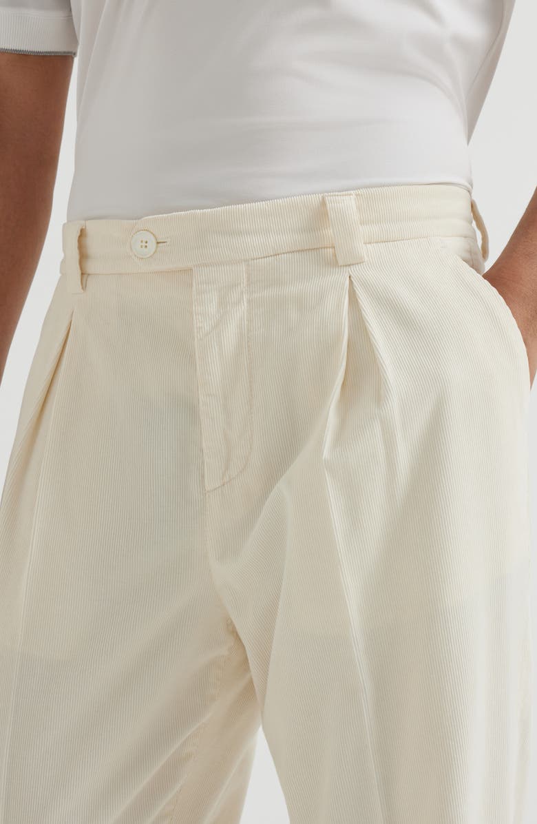 Brunello Cucinelli Trousers with tee holder, Alternate, color, Off-White