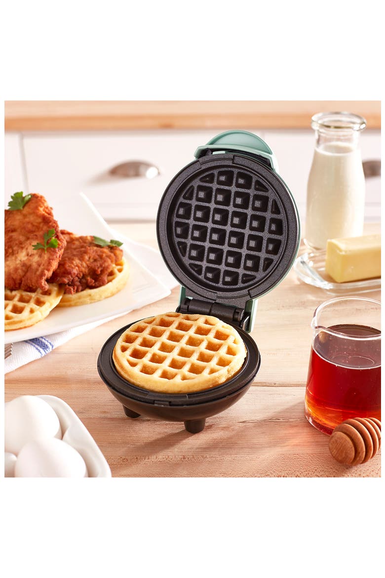 Mini Waffle Maker, Alternate, color, AQUA