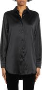 TOM FORD Relaxed Fit Stretch Silk Satin Blouse