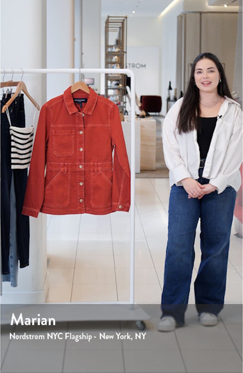 Anzu Topstitch Detail Cotton Jacket, sales video thumbnail