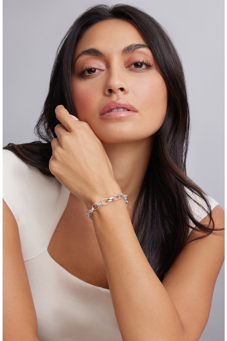 Link Caviar Chain Bracelet, Alternate, color, SILVER