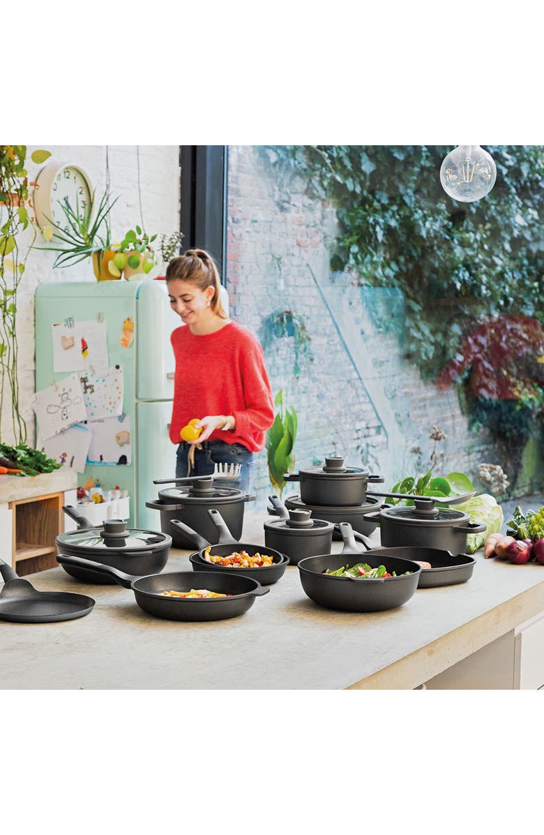 BergHOFF Leo Stone+ Wok Pan, Alternate, color, Black