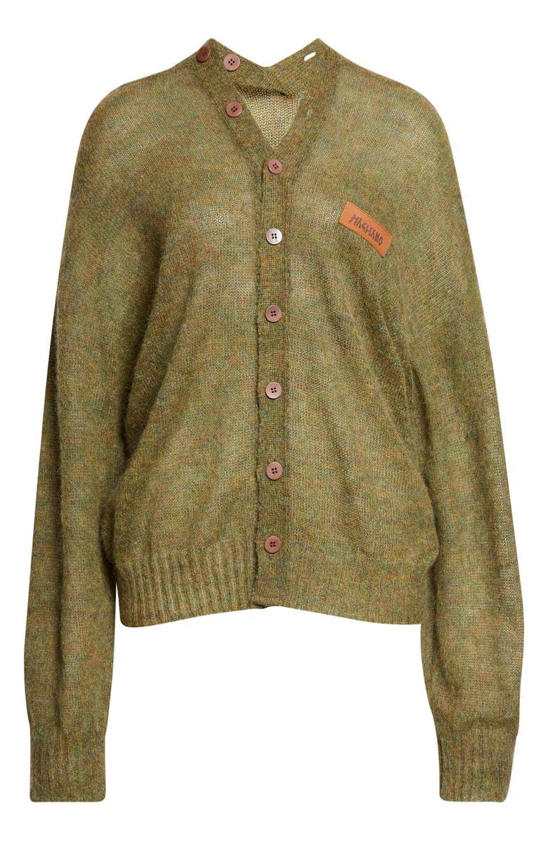Magliano Mélange Mohair & Wool Cardigan, Alternate, color, Green