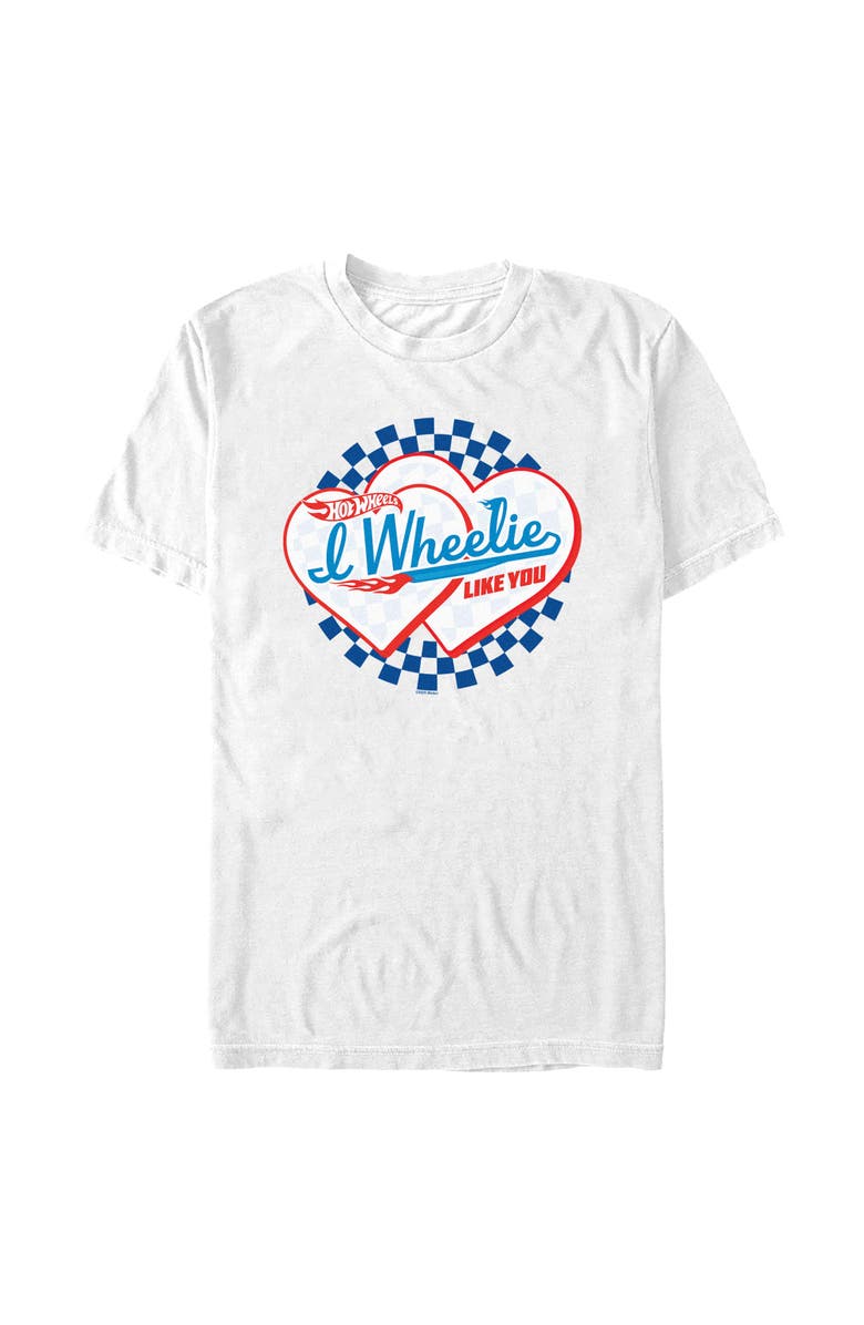 Hot Wheels Men's Hot Wheels I Wheelie Like You  Graphic T-Shirt, Main, color, White