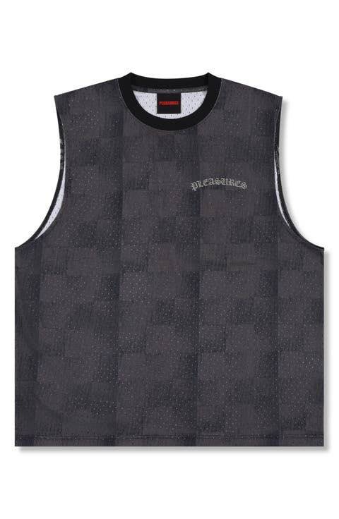 Neural Perforated Sleeveless Jersey Tank