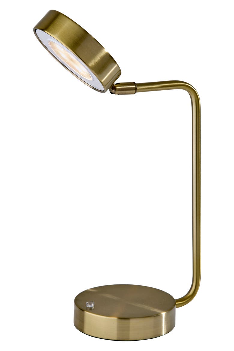 Amari Cordless LED Desk Lamp, Main, color, ANTIQUE BRASS