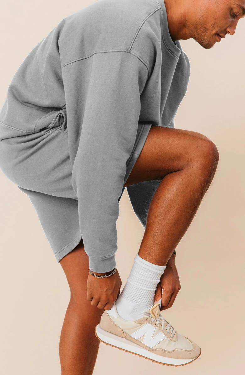 Ocio Men's Organic Cotton Teddy Everywhere Shorts, Alternate, color, Ash