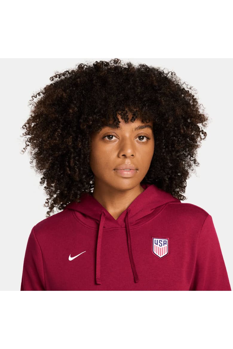 Women's Nike Red USMNT Club Fleece Hoodie, Alternate, color, Red