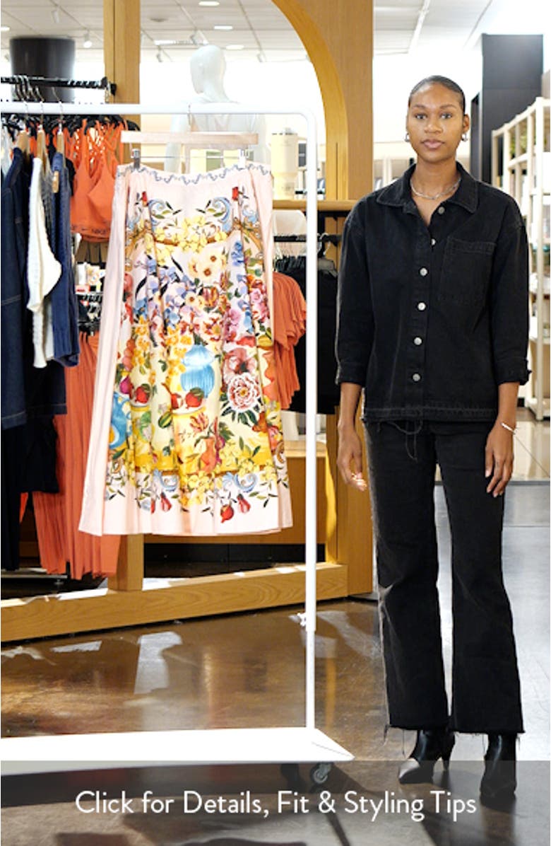 Garden Terrace Cotton Maxi Skirt, sales video thumbnail