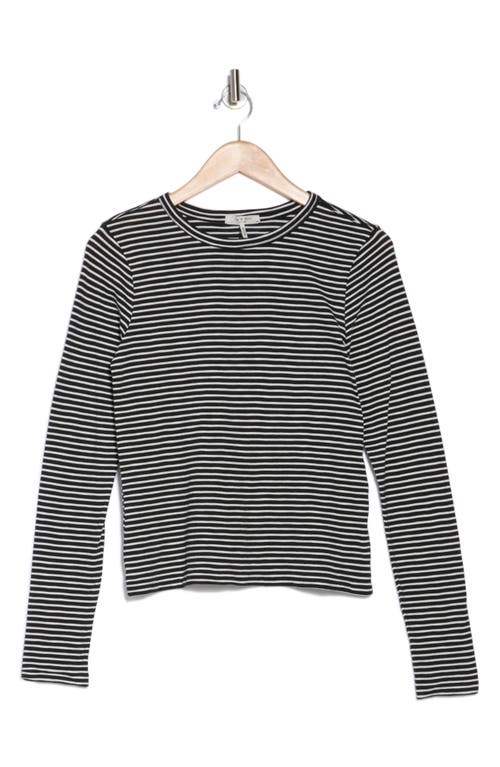 Rag & Bone Long Sleeve Slub Knit Top In Black