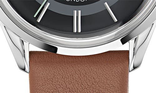 Ted Baker Recycled Stainless Steel Leather Strap Watch