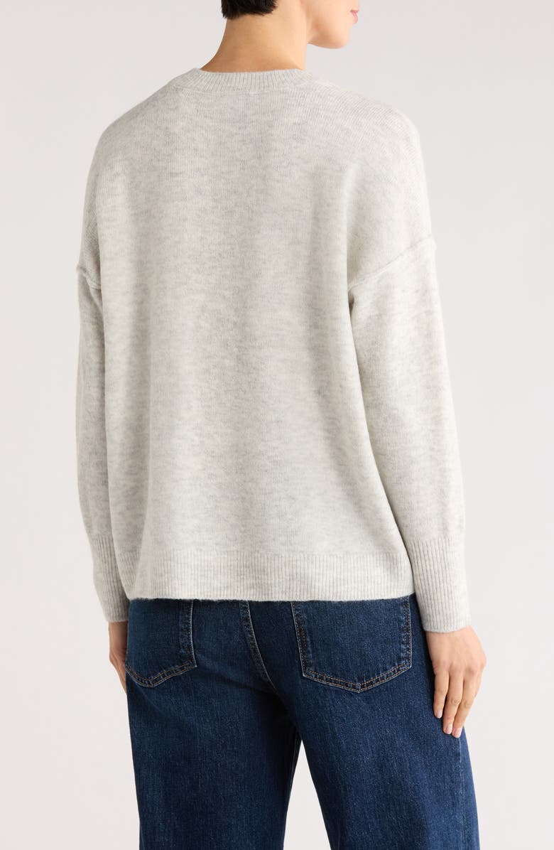 CeCe Santa Baby Crewneck Sweater, Alternate, color, Jazz Club/ Bright Cherry