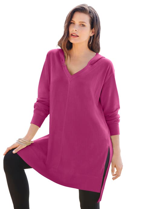 French Terry Tunic Hoodie (Plus)