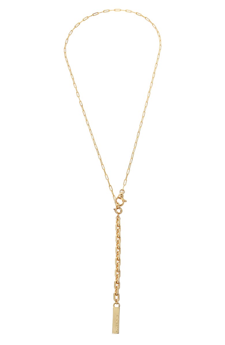 AllSaints Paper Clip Convertible Chain Necklace, Main, color, Gold