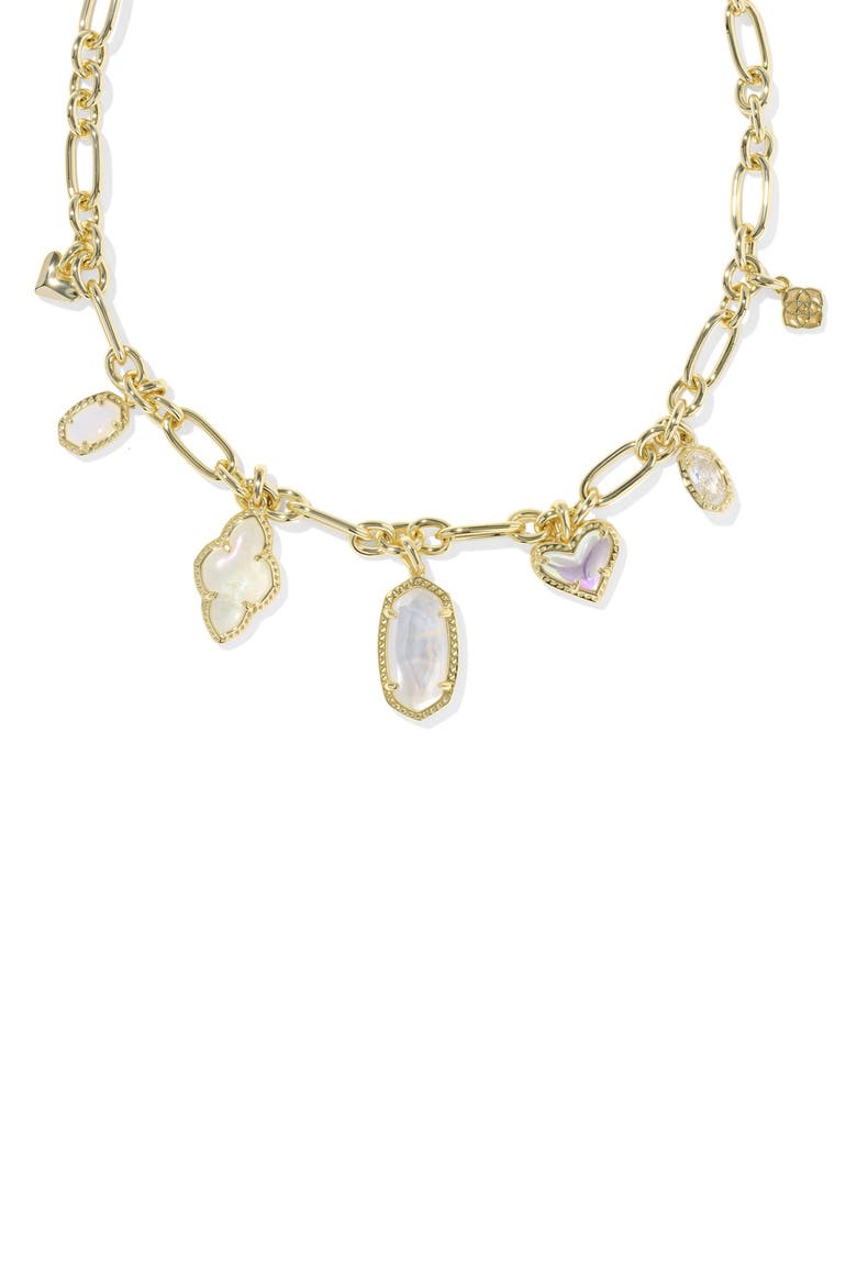 Icon Charm Necklace, Alternate, color, GOLD NEUTRAL MIX