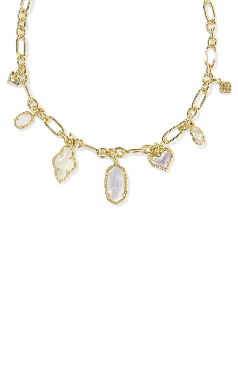 Kendra Scott Icon Charm Necklace, Alternate, color, Gold Neutral Mix