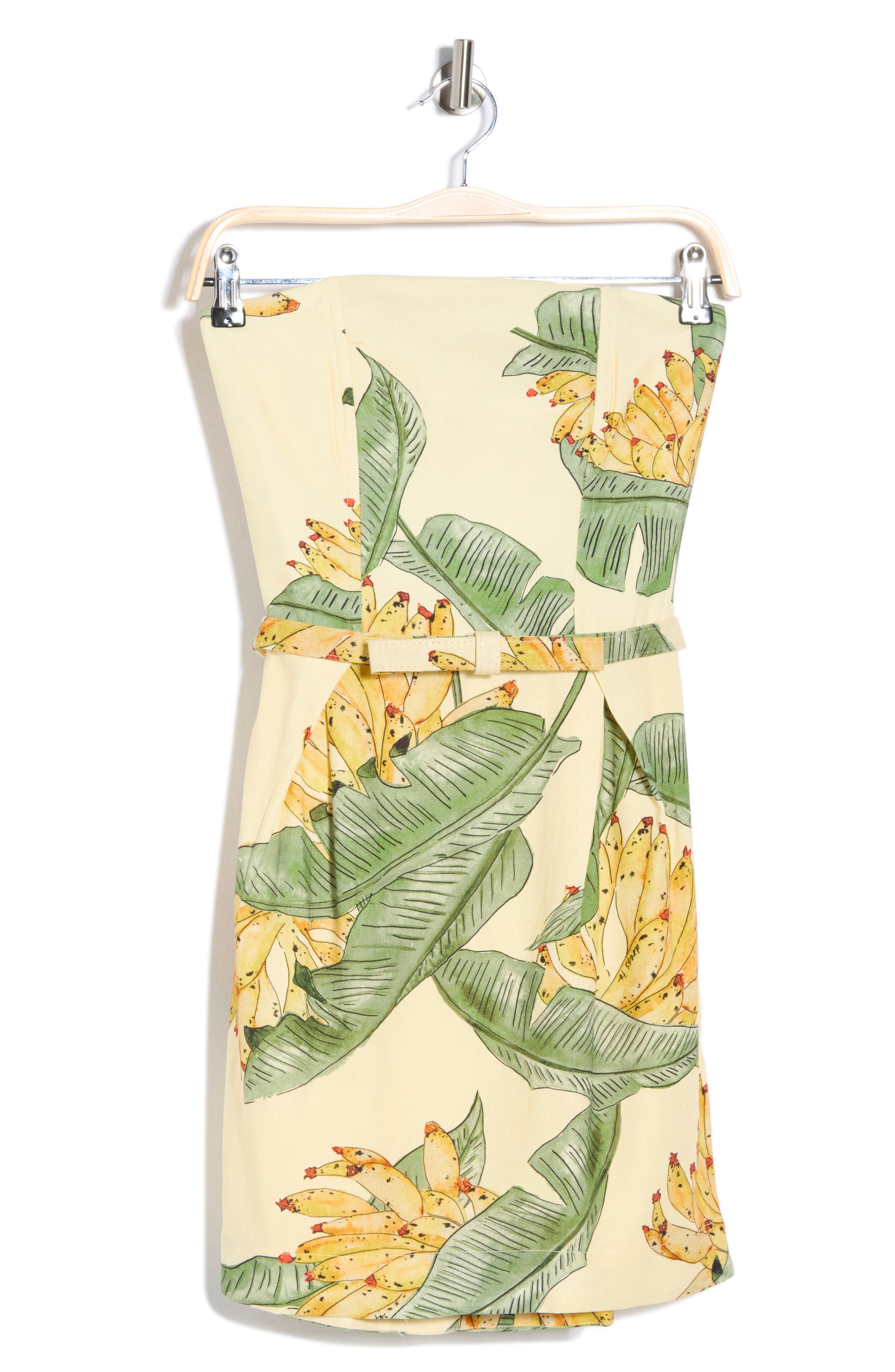 DRESS TO Paradise Print Strapless Minidress