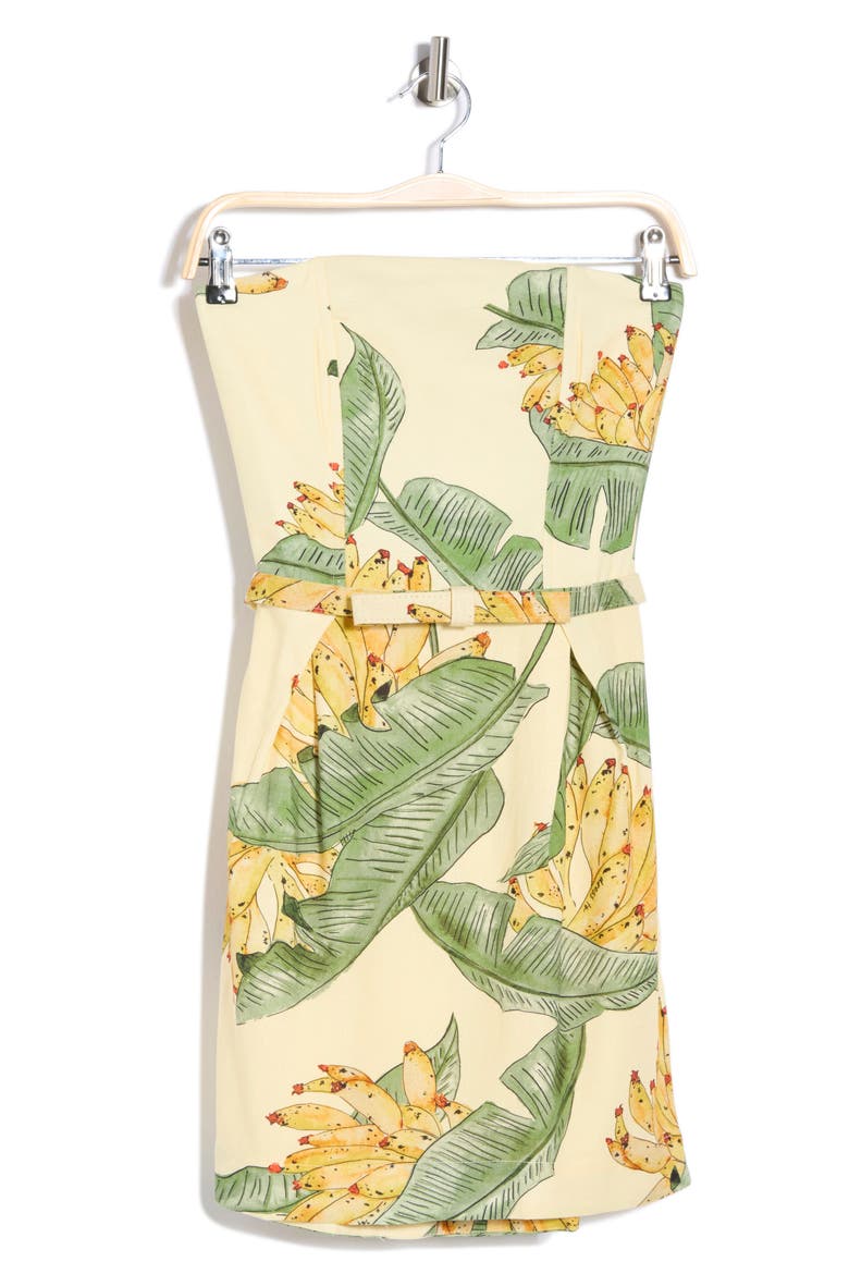 Paradise Print Strapless Minidress, Alternate, color, PARADISE PRINT