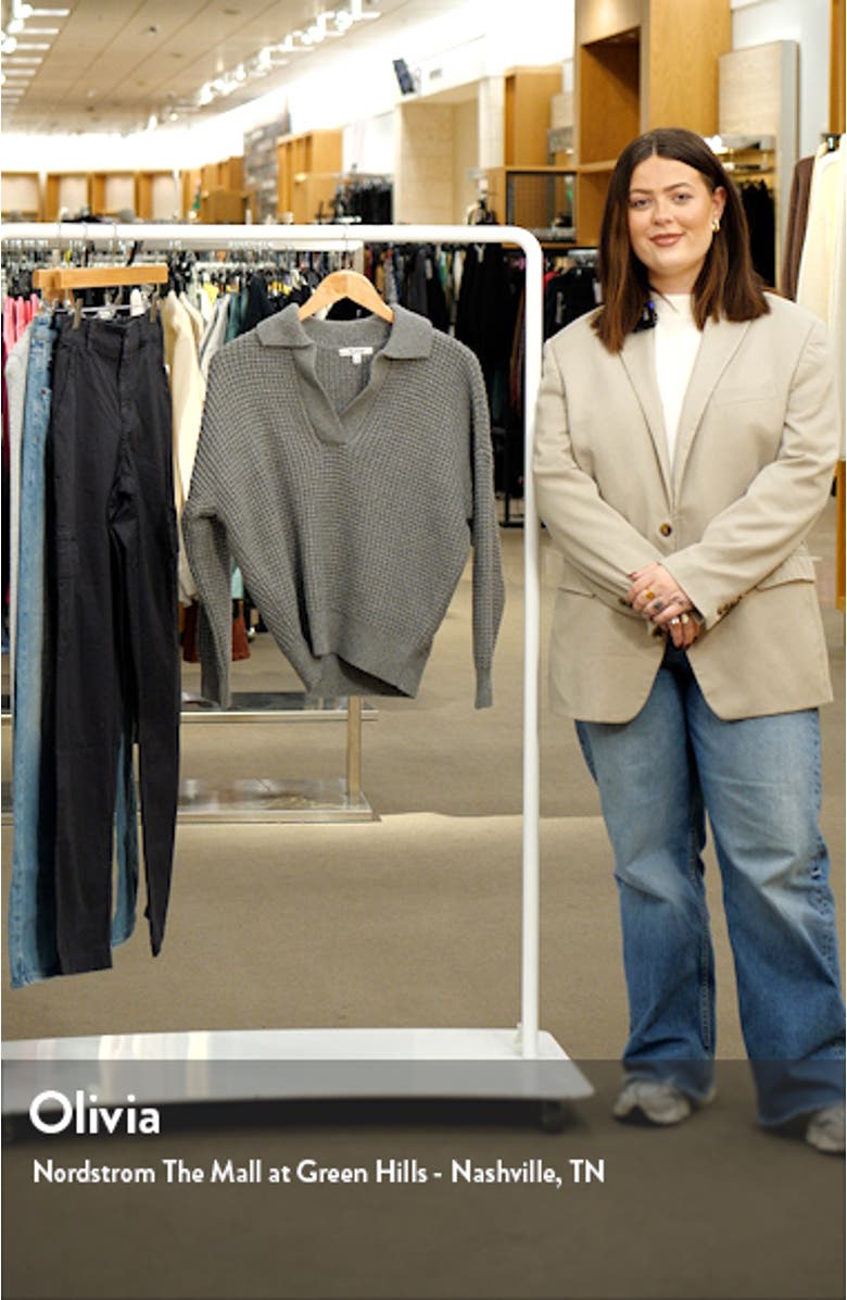 Waffle Knit Henley Sweater, sales video thumbnail