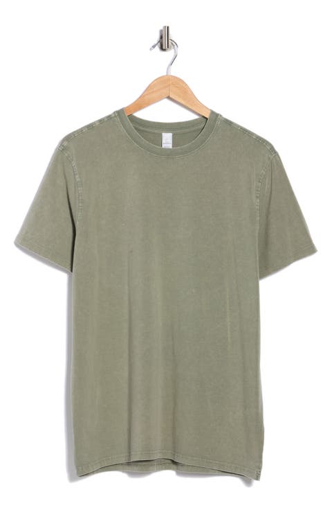 Acid Wash Stretch Cotton T-Shirt