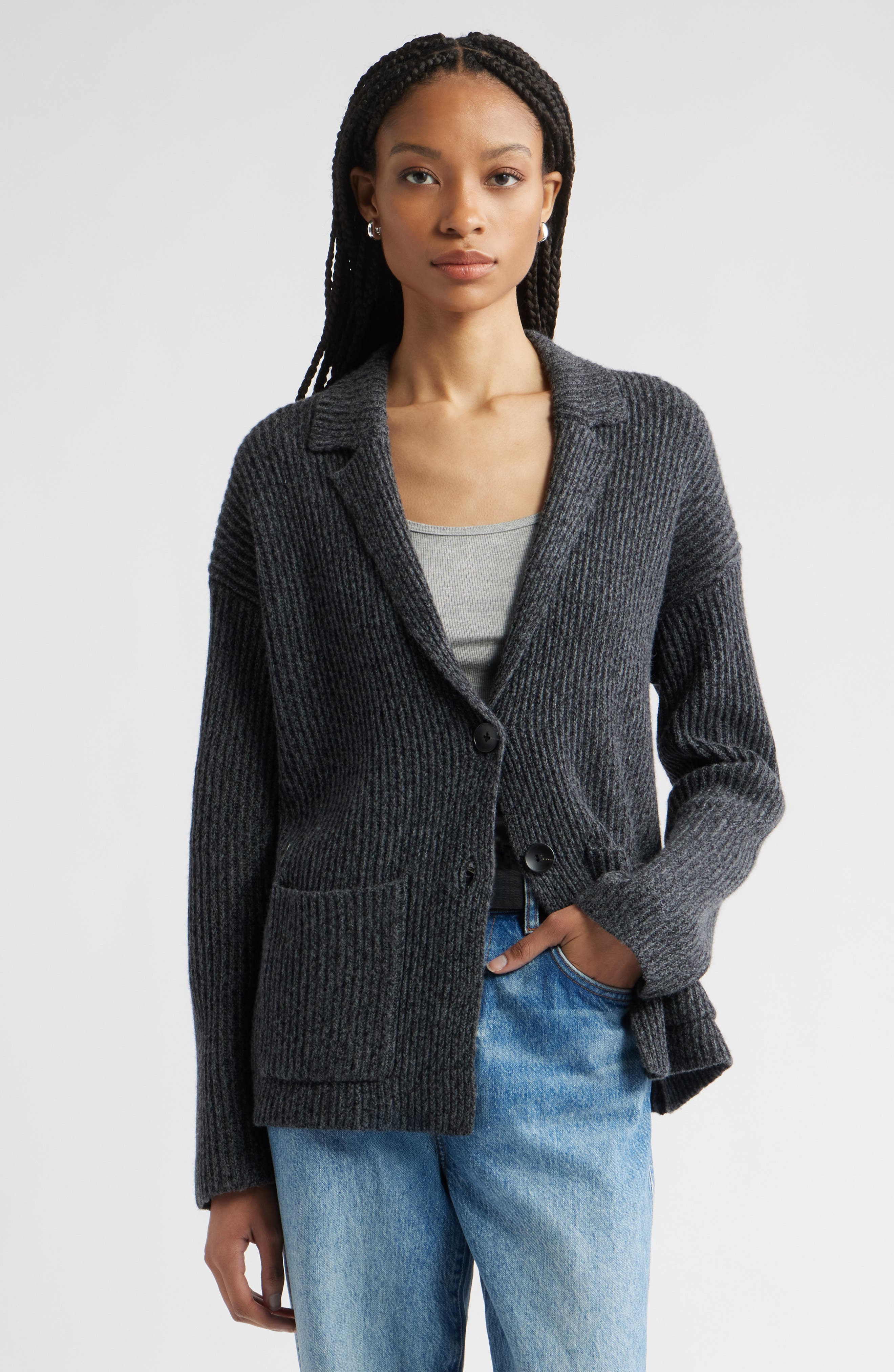 Nordstrom Rib Wool & Cashmere Cardigan