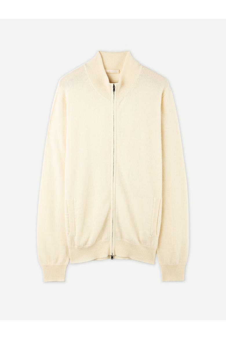 Essential Full-Zip Cashmere Cardigan, Main, color, off white