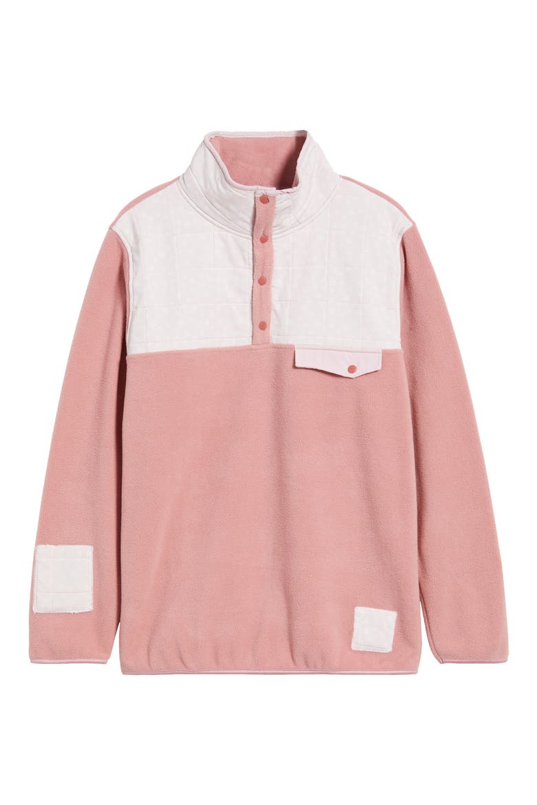 Ditsy Daisy Henley Pullover, Alternate, color, MAUVE