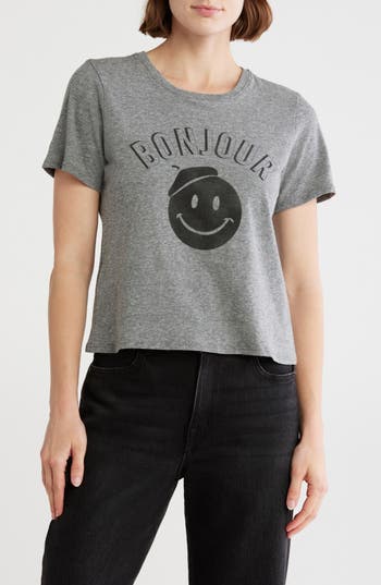 Cinq À Sept Pop Up Bonjour Shrunken Graphic T-shirt