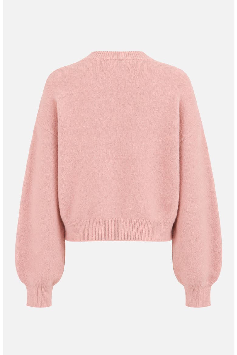 Sequinned Bow Neckline Jumper, Alternate, color, Blush