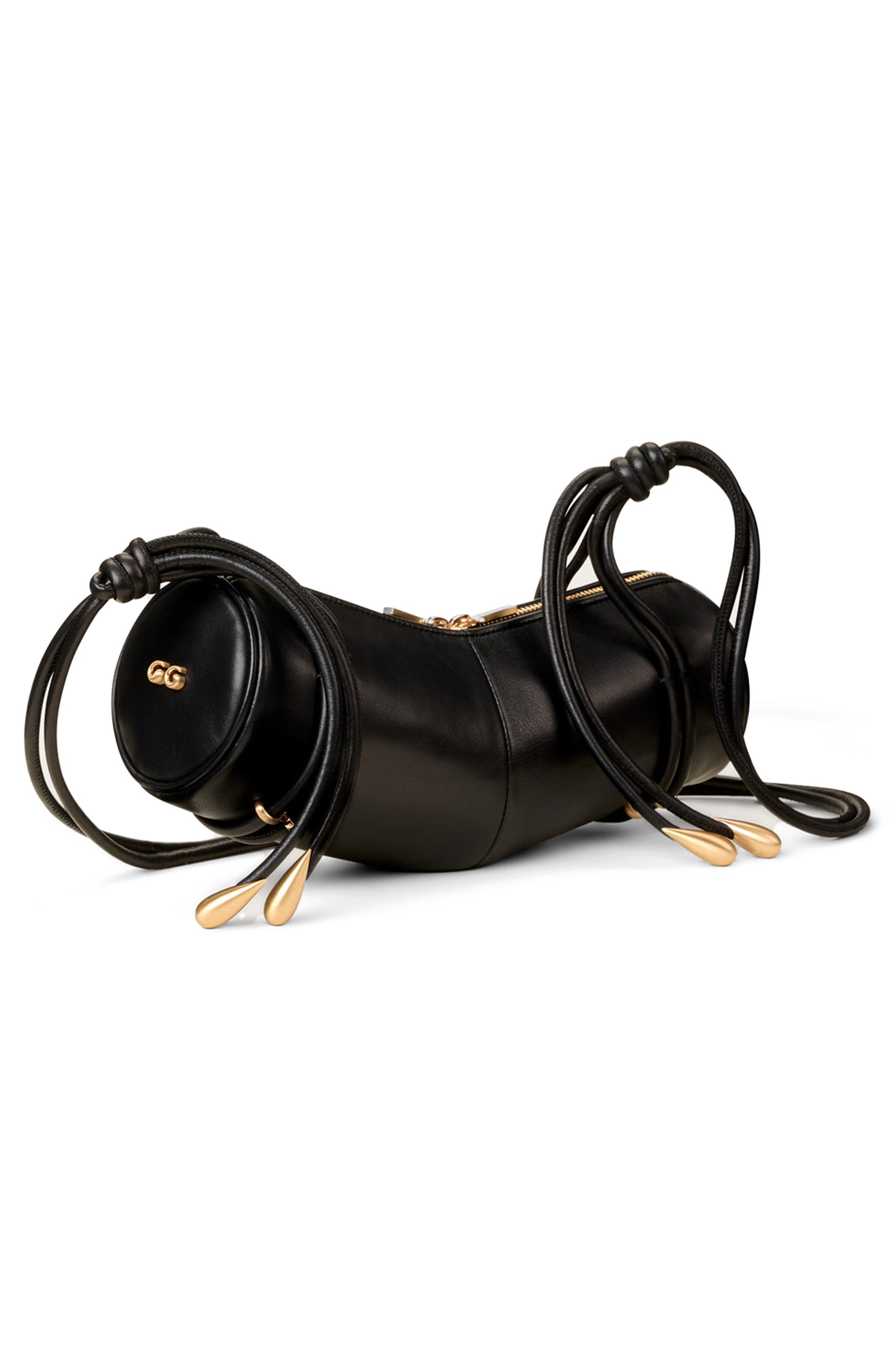 Cult Gaia Ardeen Leather Crossbody Barrel Bag, Alternate, color, 