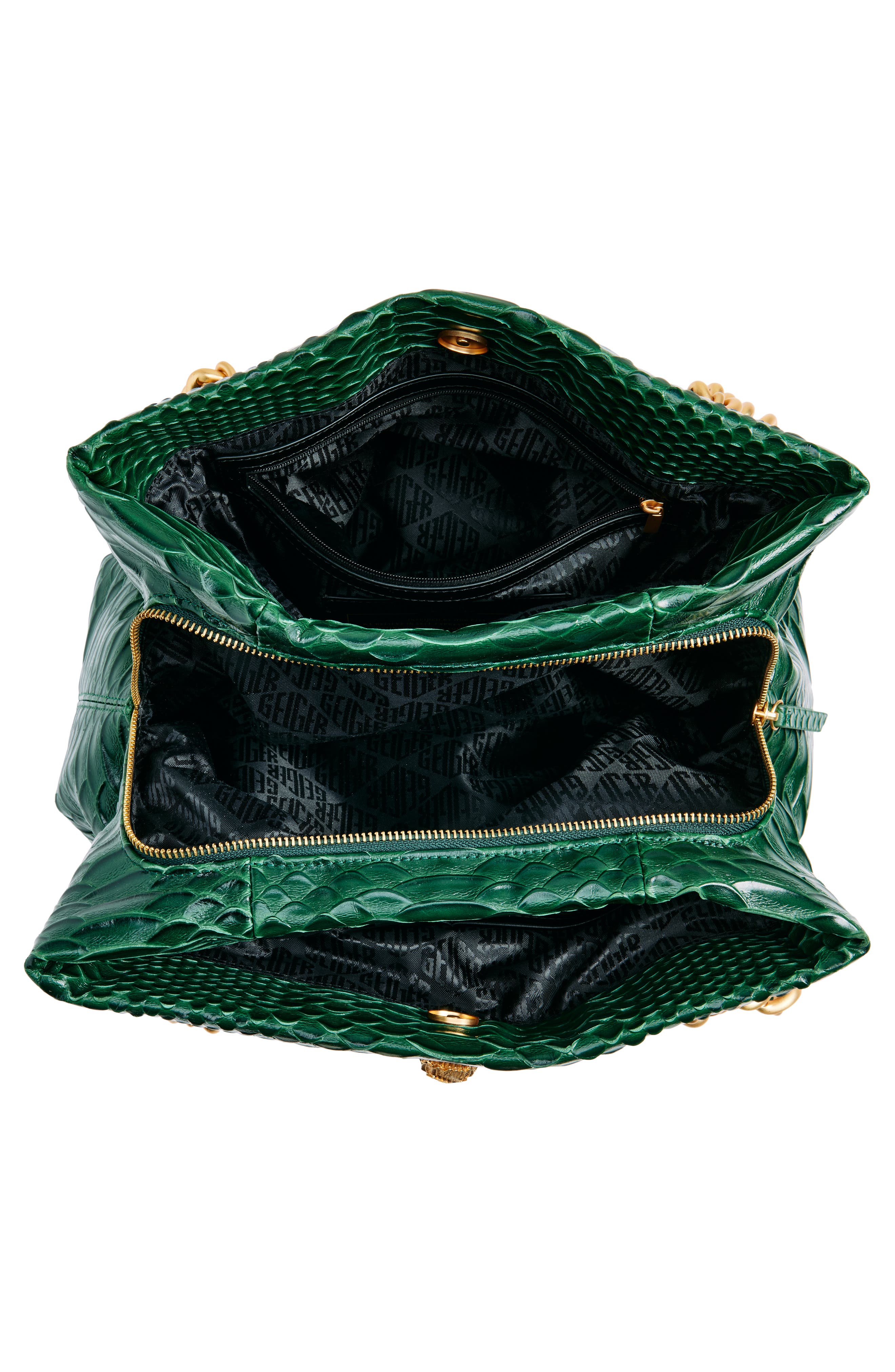 Kurt Geiger London Kensington Croc Embossed Leather Tote, Alternate, color, 