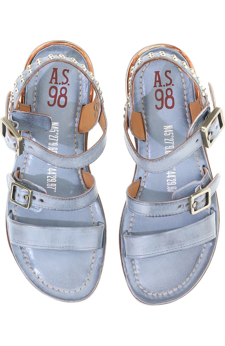 A.S.98 Glenny Strappy Sandal, Alternate, color, Sky